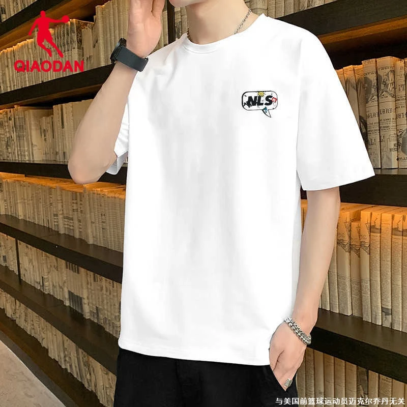 乔丹正品短袖T恤男装2024夏季新款正品圆领宽松运动休闲上衣半袖