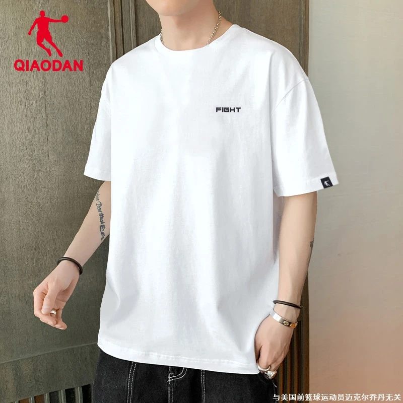 乔丹运动休闲短袖男款2025夏季新款官方旗舰情侣宽松透气棉T百搭t