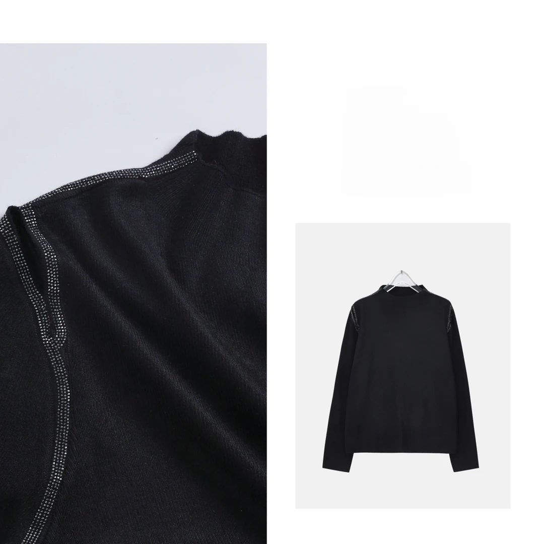 2026时尚韩系纯欲辣妹简约针织衫加厚百搭休闲风显瘦女上衣H3-72