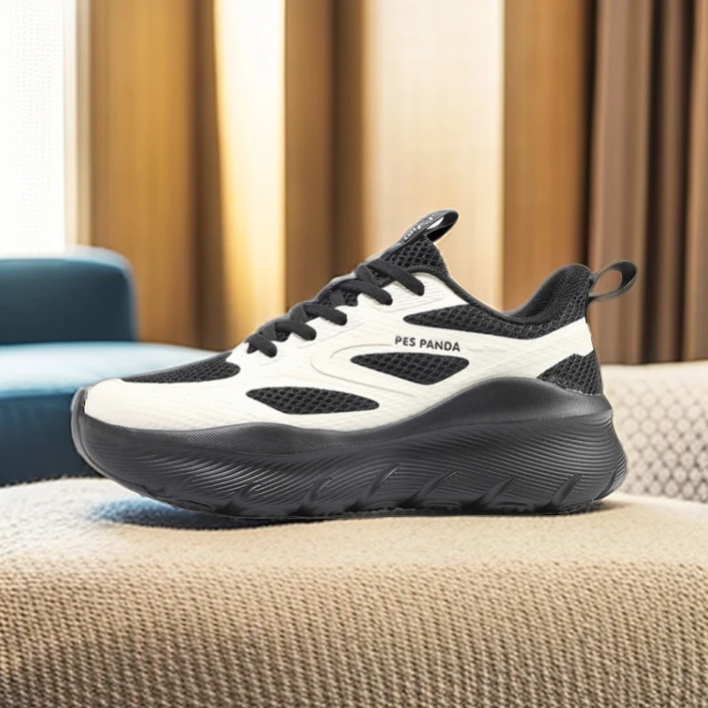 佩斯熊猫运动鞋厚底女鞋男款跑步鞋情侣鞋女士减震跑步鞋轻便男士