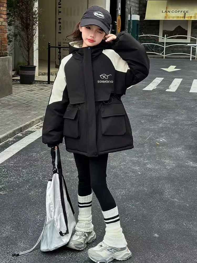 【过款扣号链接】多种款式女童2024新款秋冬季百搭加绒加厚外套卡通