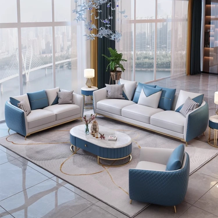 现代轻奢现代真皮沙发头层牛皮小户型客厅意式极简转角直排三人位