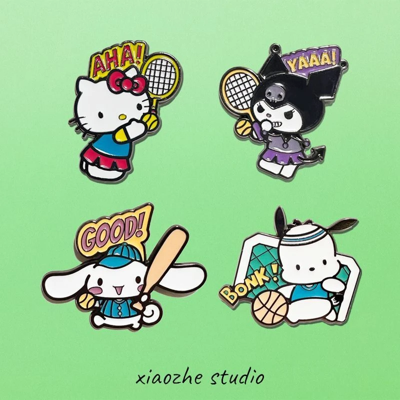 三丽鸥漫画风胸针hellokitty玉桂狗帕恰狗库洛米卡通周边金属徽章