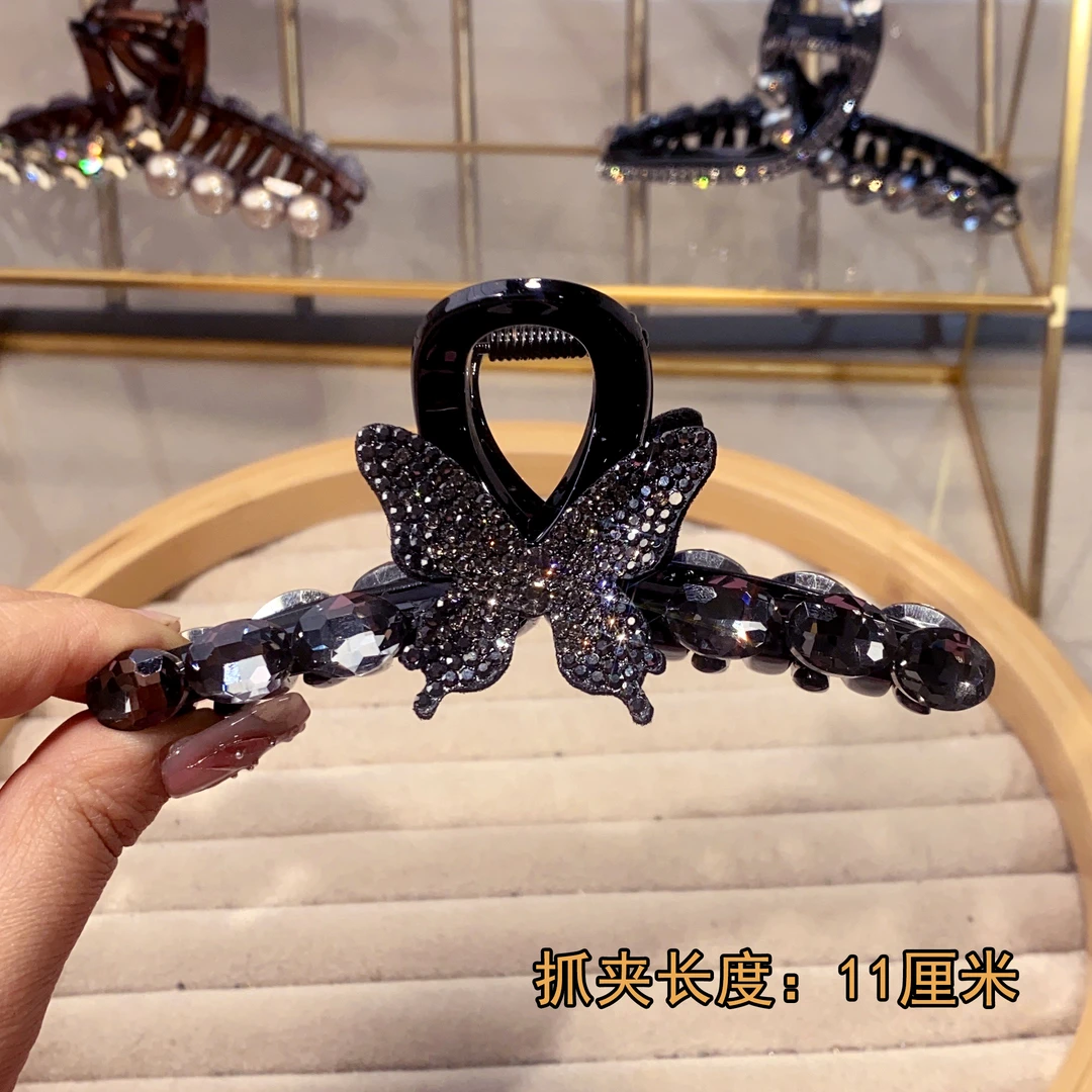 949高级感星光闪闪蝴蝶抓夹轻奢高级发饰发夹后脑勺发抓盘发头饰