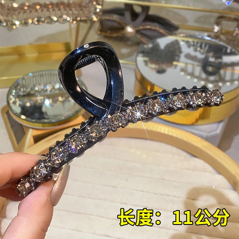 750-新款网红高级感精致水钻大号轻奢简约优雅百搭气质韩版鲨鱼夹