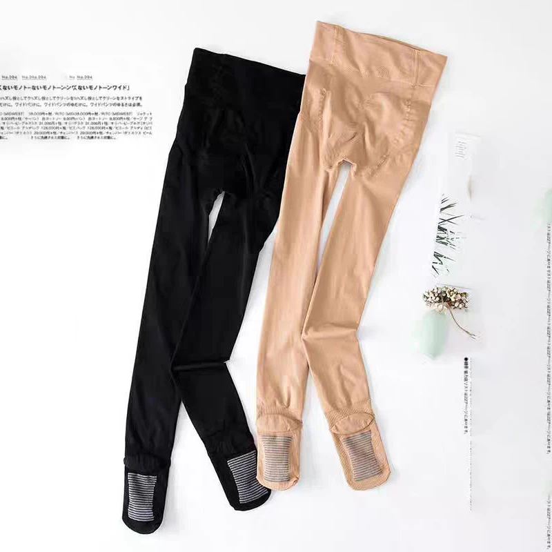 2件装！不掉裆女士连体袜无痕不勒高腰打底裤KK169透气柔软