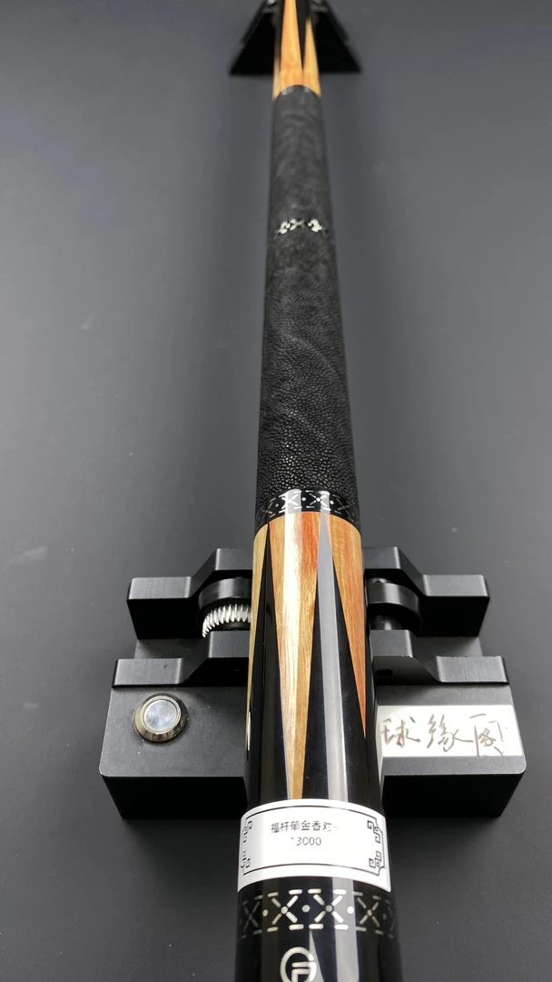 全新福杆郁金香6插款 黑檀底底木 二段式耳皮