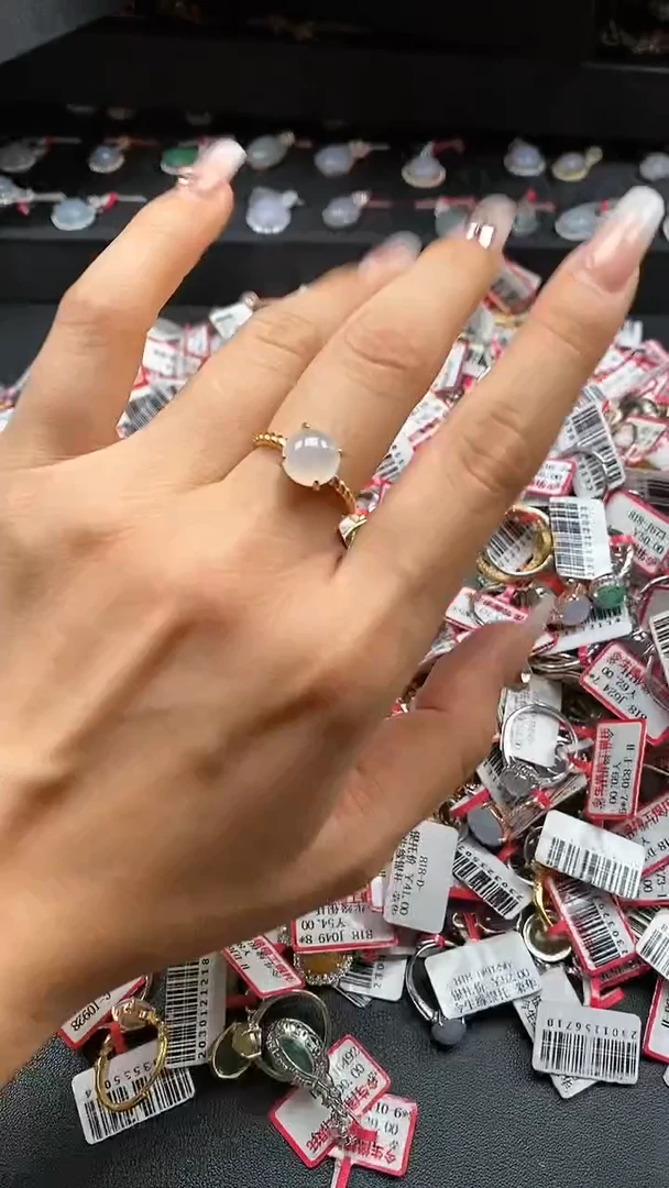 【闪购商品】翡翠戒指银S925镶嵌0699049028