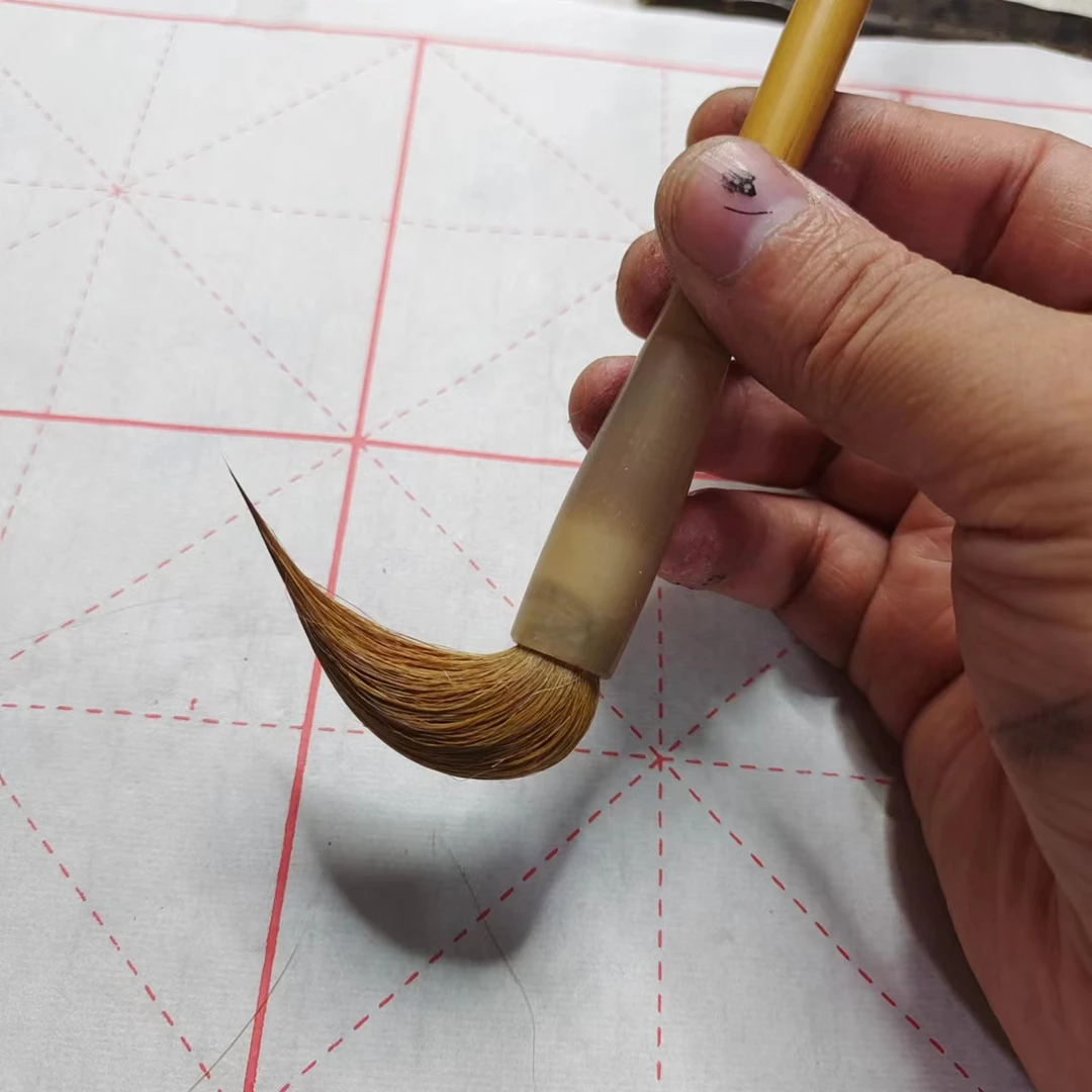 （邹小清笔庄）单支5.7厘米左右出峰辽尾狼毫无化纤无猪鬃有麻