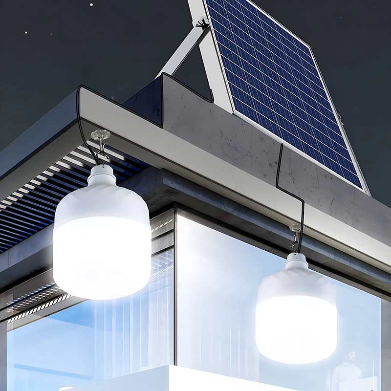 2025新款太阳能户外庭院子路灯农村室内家用照明充电型吊灯泡防水