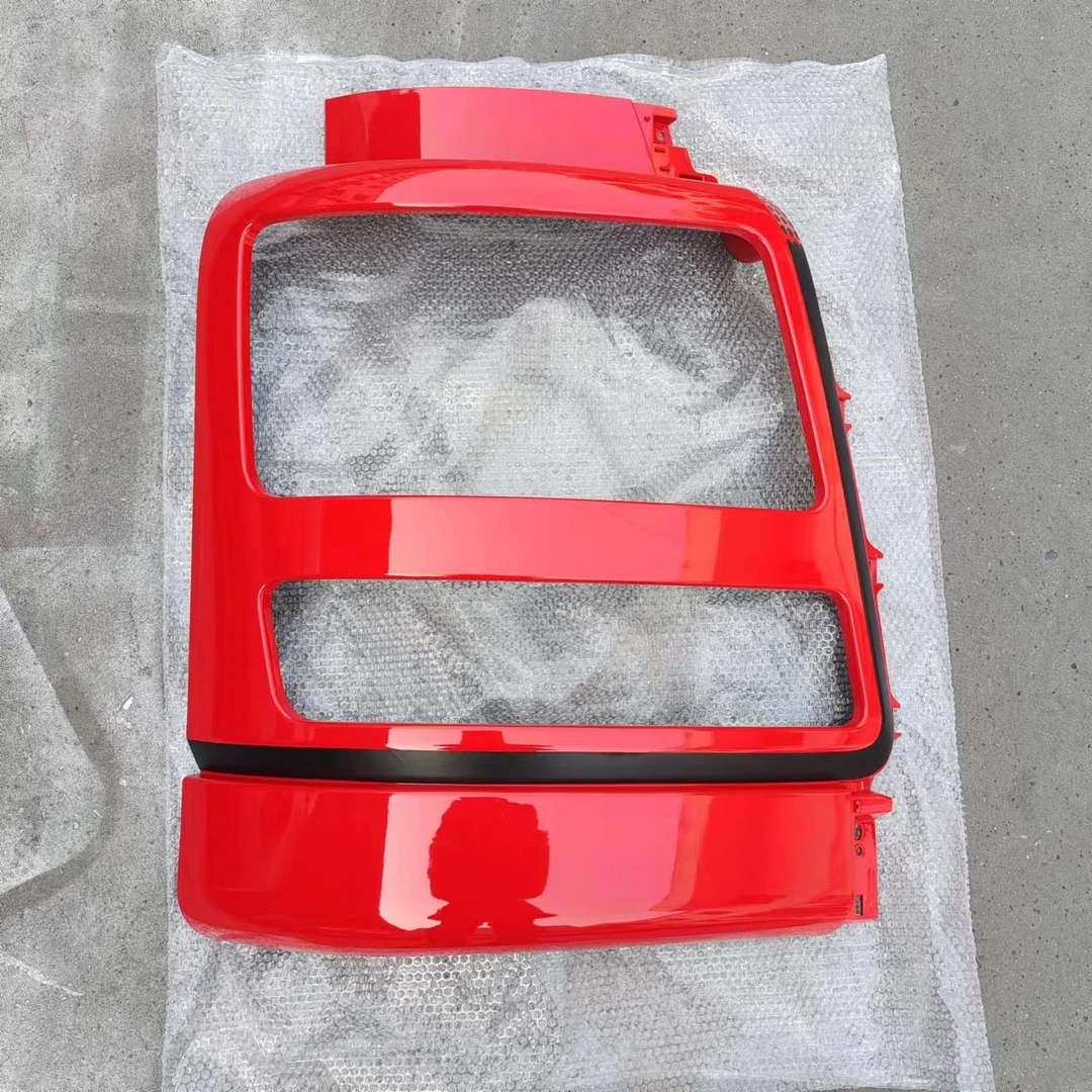 适用东风天龙旗舰KX保险杠520新款560分体式保险杠大灯灯框左右