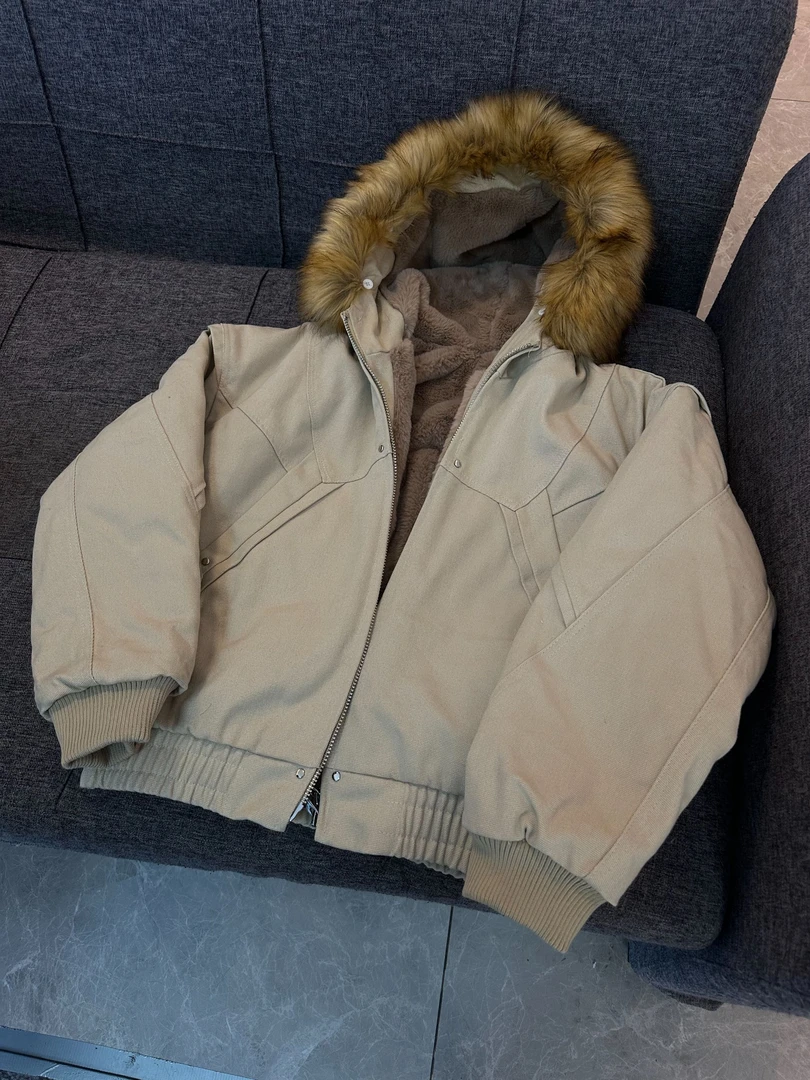 A289 座山雕二代加绒加厚外套男cleanfit重磅帆布夹克外套