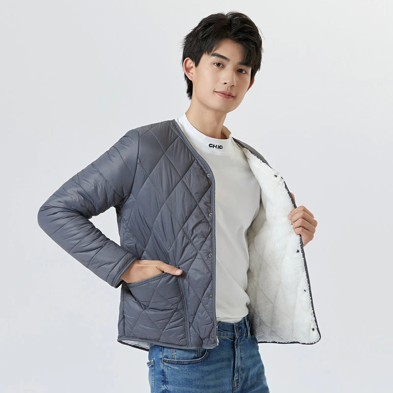 冬羊羔绒保暖棉衣男内胆青年男款学生校服神器初中生棉服内穿