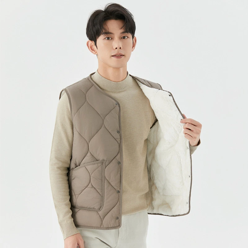 2025新款男士秋冬棉马甲加绒加厚休闲学生保暖内穿校服中老年坎肩