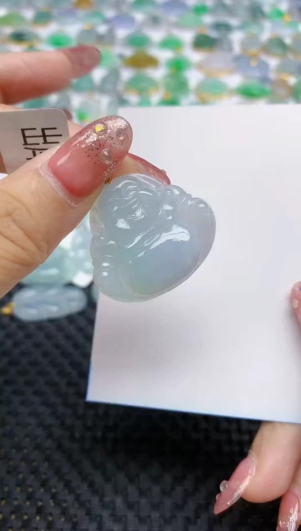 【闪购商品】翡翠挂件18K金镶嵌129天然翡翠A货