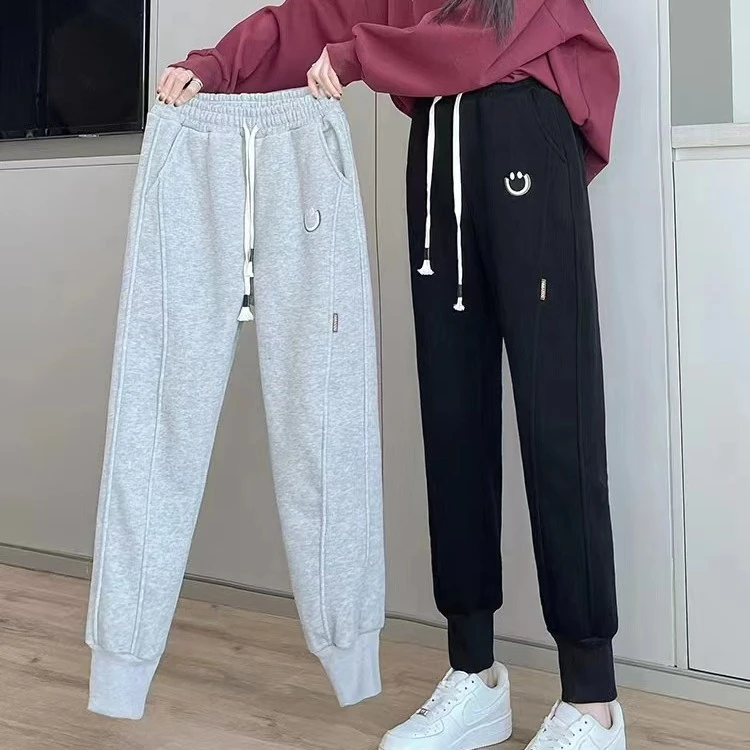 秀丽新款百搭时尚束脚休闲卫裤法棍裤