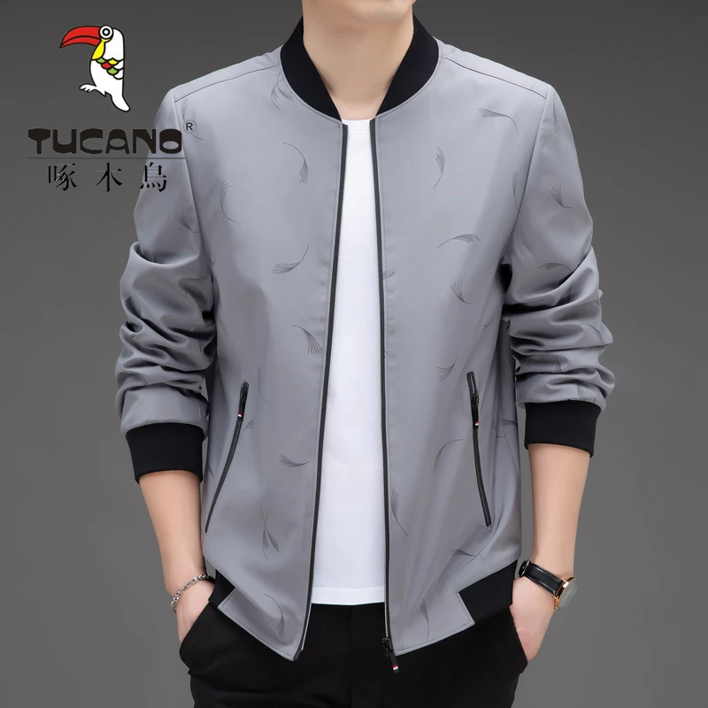 TUCANO/啄木鳥爸爸外套春秋季薄款中老年男夹克中年上衣休闲秋装