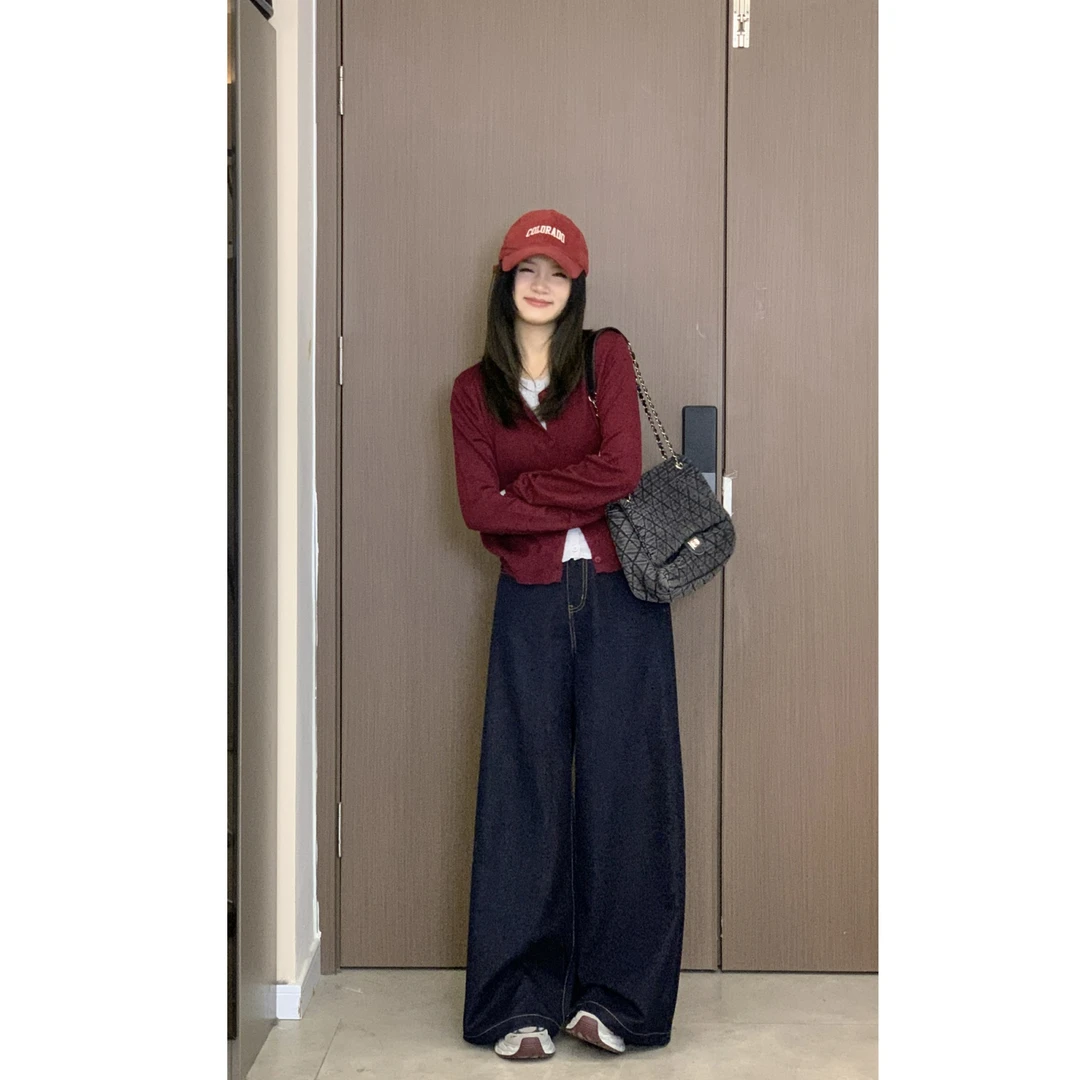 【君君专属】【超百搭】韩系宽松小众叠穿假两件针织开衫外套592175