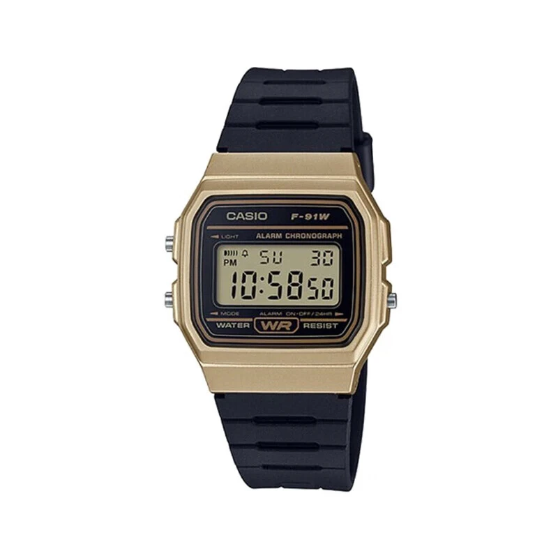 卡西欧（CASIO）经典时尚复古小方块男女防水夜光手表 F91WM-9A