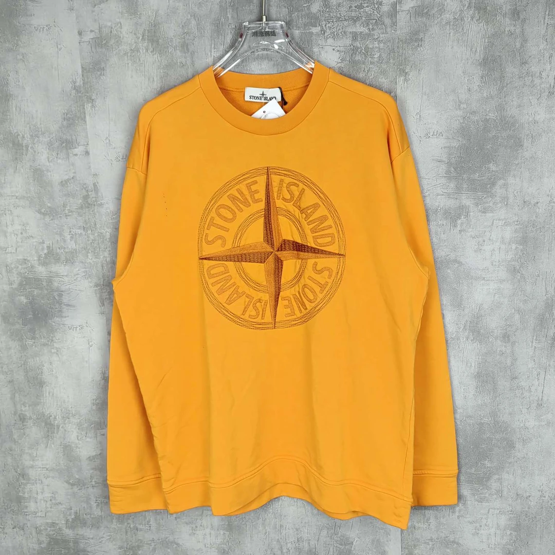 Stone island 橙色 刺绣卫衣 xl码 全新带吊 公价5600 xt887099