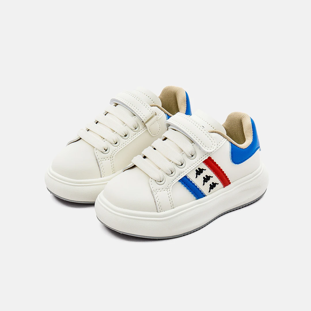 Kappa Kids童鞋百搭软底休闲儿童网面透气魔术贴板鞋