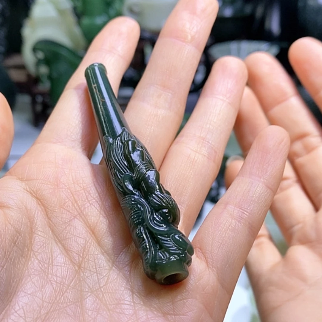 【闪购商品】和田玉（青玉）摆件未镶嵌烟嘴细支