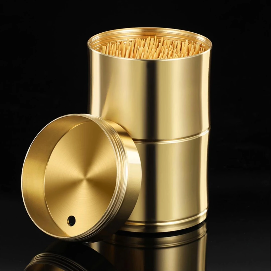纯黄铜牙签筒定制LOGO广告餐厅酒店专用饭店定做高档商用牙签盒