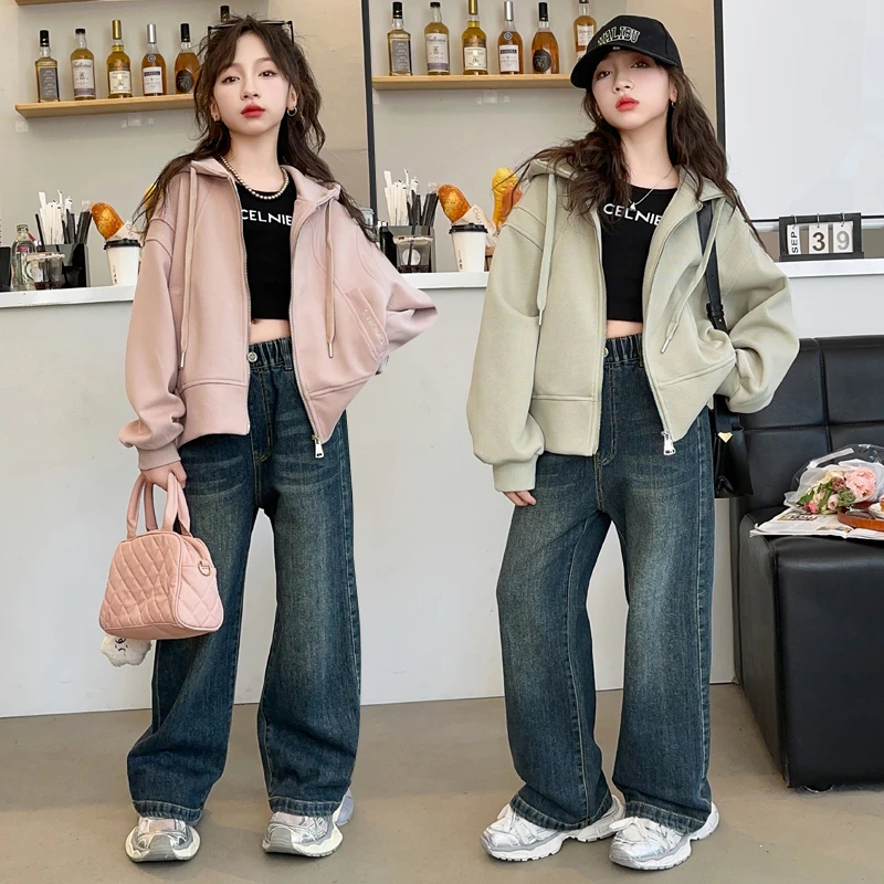 女童春季新款外套儿童小个子洋气时尚休闲大童百搭女孩学生外套潮