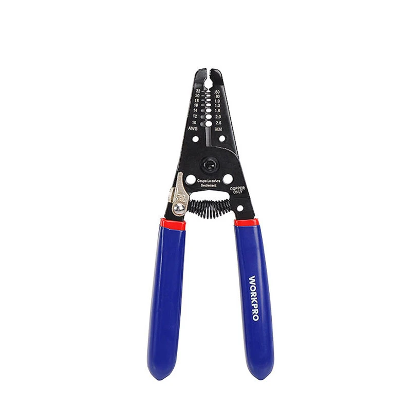 WORKPRO/万克宝双色柄剥线钳6寸电工剪线剥线钳