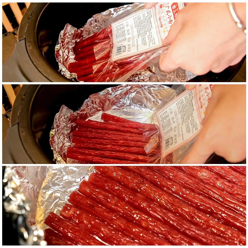 腊么好吃加热即食迷你广味小香肠猪肉纯肉小烤肠腊肠火锅烧烤串串