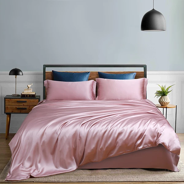 XUDO/雪朵捡漏22姆米重磅真丝桑蚕丝真丝四件套轻奢简约被套婚庆