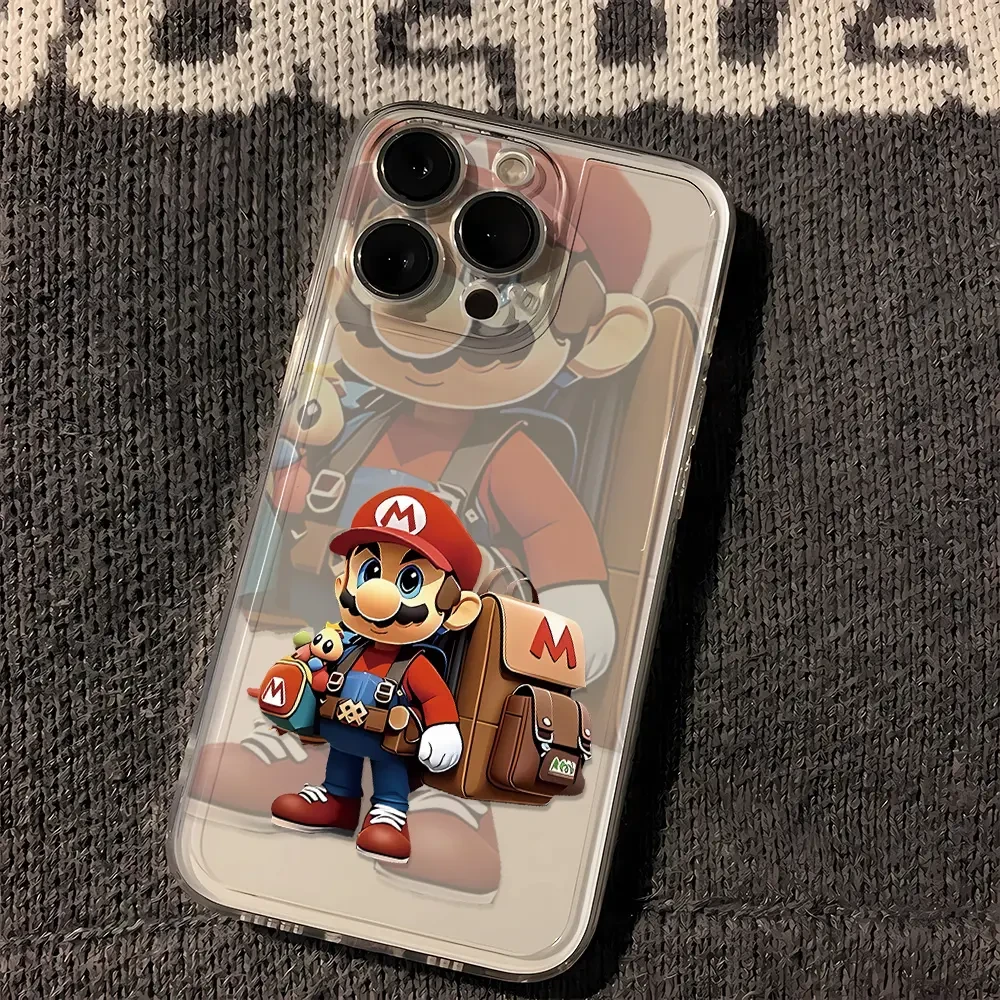 卡通马里奥IPhone15苹果壳14promax硅胶13pro透明12高级11全包XS