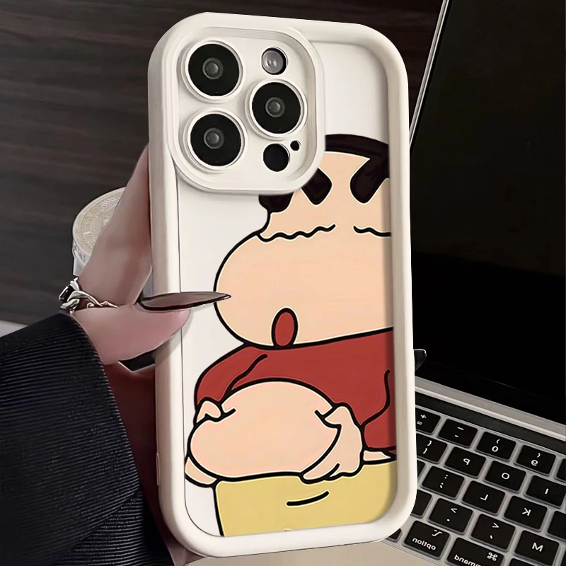 蜡笔小新适用iphone15苹果手机壳14promax新款13pro防摔12/11/XS