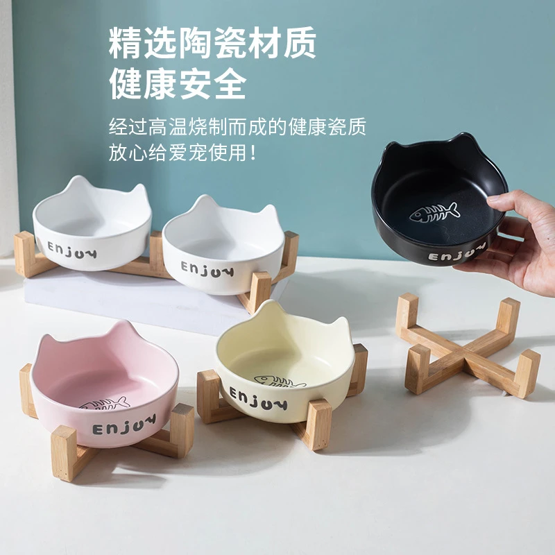 猫碗黑色陶瓷狗碗黑碗猫咪食盆狗盆狗狗喝水碗粮碗宠物水碗防打翻