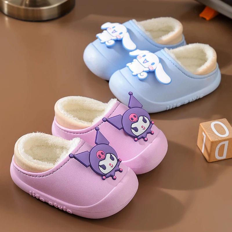 儿童棉拖鞋加绒保暖幼儿冬季男女宝宝居家用室内防滑软底防水棉拖