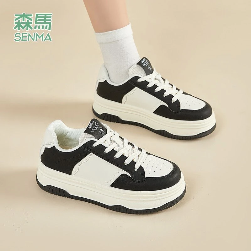 森马爆款厚底增高小白鞋女春夏新款百搭轻便软底休闲运动鞋