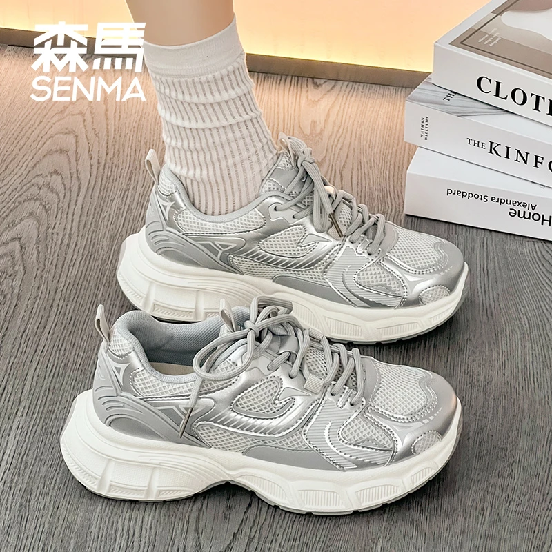 森马新款百搭夏季时尚潮流ins运动鞋网面透气休闲鞋女款老爹鞋