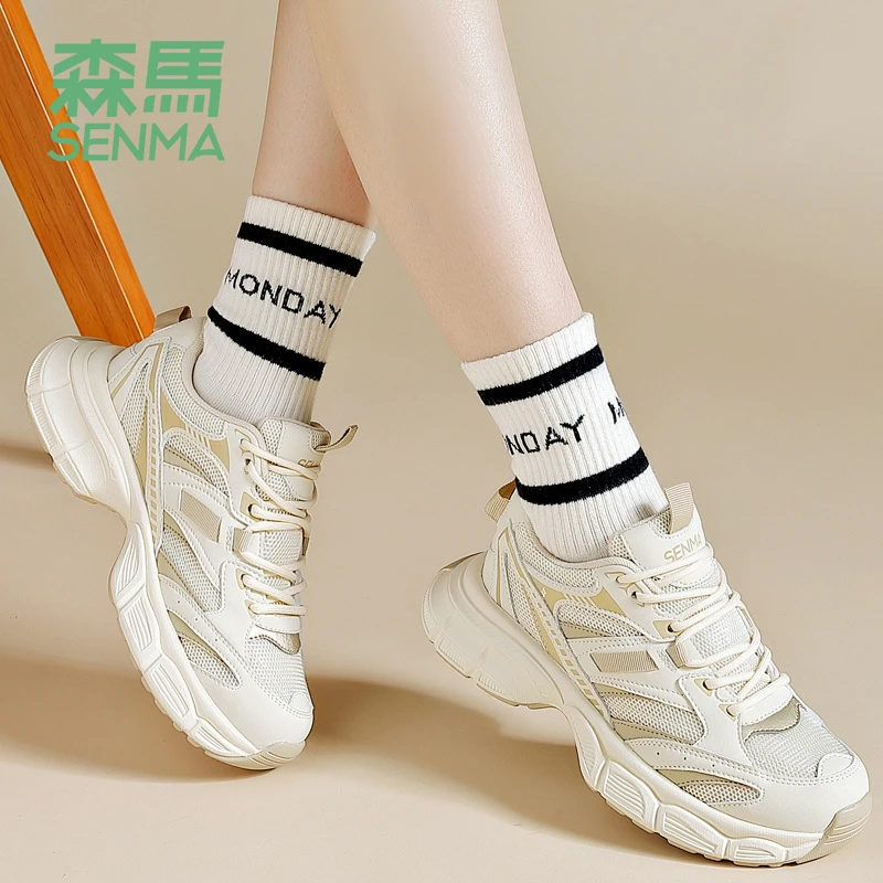 森马女鞋轻便运动春季透气网面鞋软底休闲单鞋百搭跑步鞋小众款