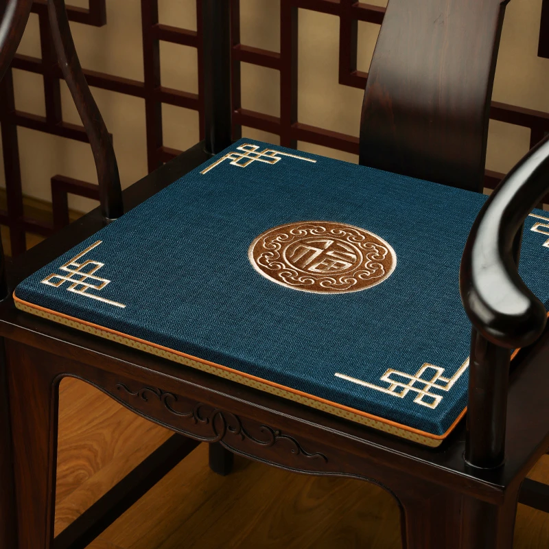 新中式椅垫红木椅子坐垫实木圈椅太师椅茶椅垫座椅垫茶桌茶台垫子