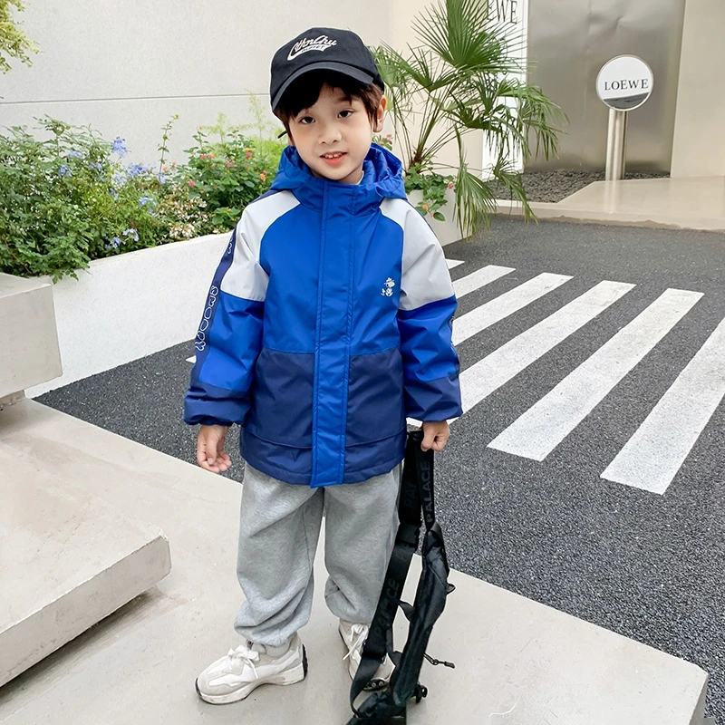 【史努比Snoopy精品】秋冬新款儿童连帽冲锋衣羽绒服9722洋气