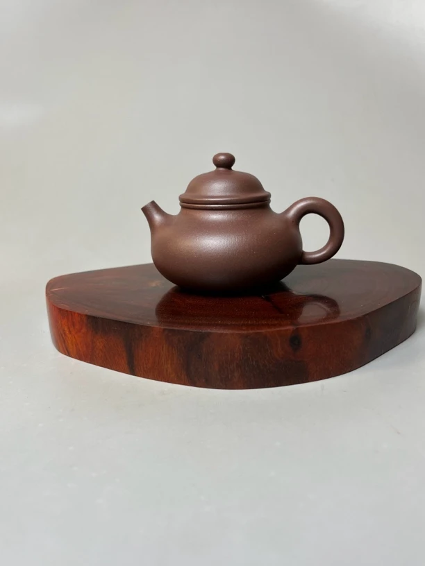 原矿紫砂底槽清紫泥容天壶120cc