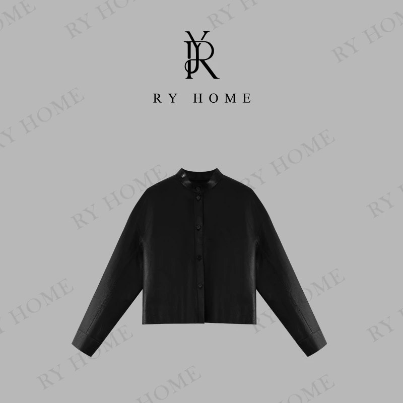 【容雨RYHOME】“忆寒”100%羊皮＋复古洋气百搭皮衣夹克外套243W1822