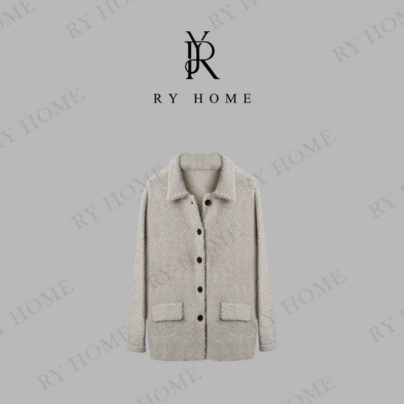 【容雨RYHOME】“怀亦”绵羊毛＋秋季立体翻领外套243W1843