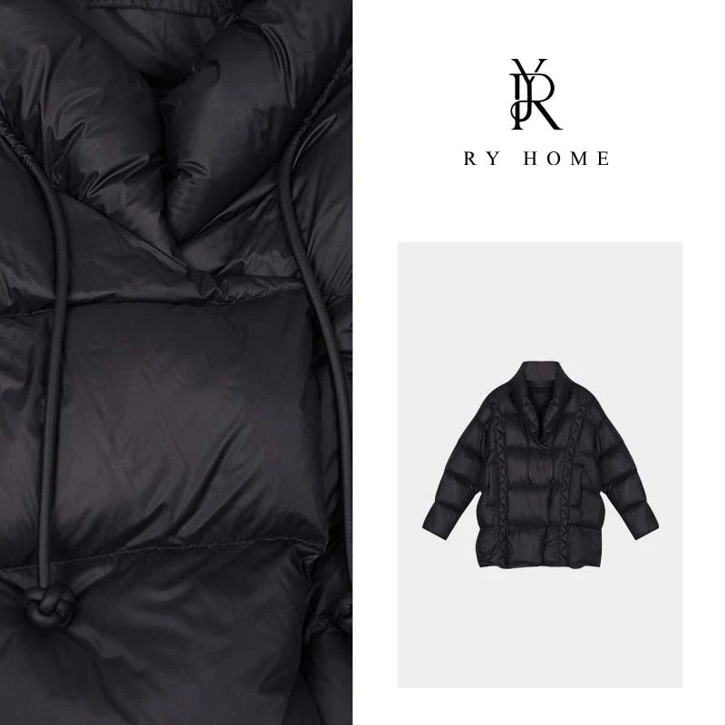 【容雨RYHOME】盘扣中长款羽绒服外套YF1145