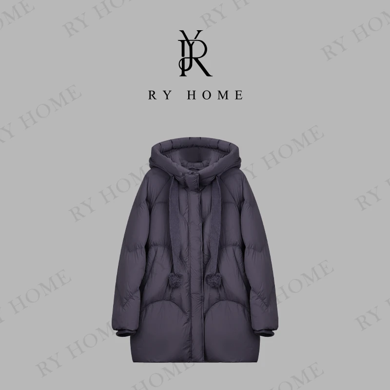 【容雨RYHOME】泡芙轻柔云朵感中长款羽绒服244YF1266
