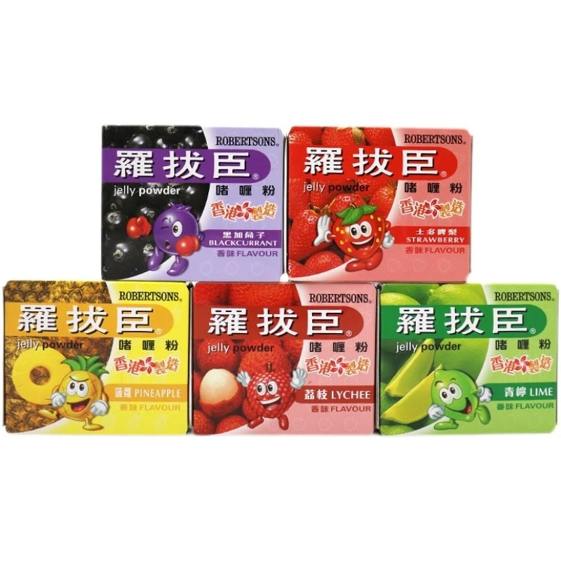 香港罗拔臣啫喱粉80g芒果菠萝荔枝草莓黑加仑青柠味自制果冻布丁