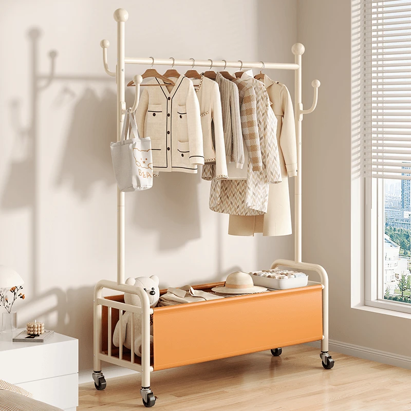 晾衣架衣帽架落地式卧室挂衣架家用移动轻奢晾衣架多功能收纳置物