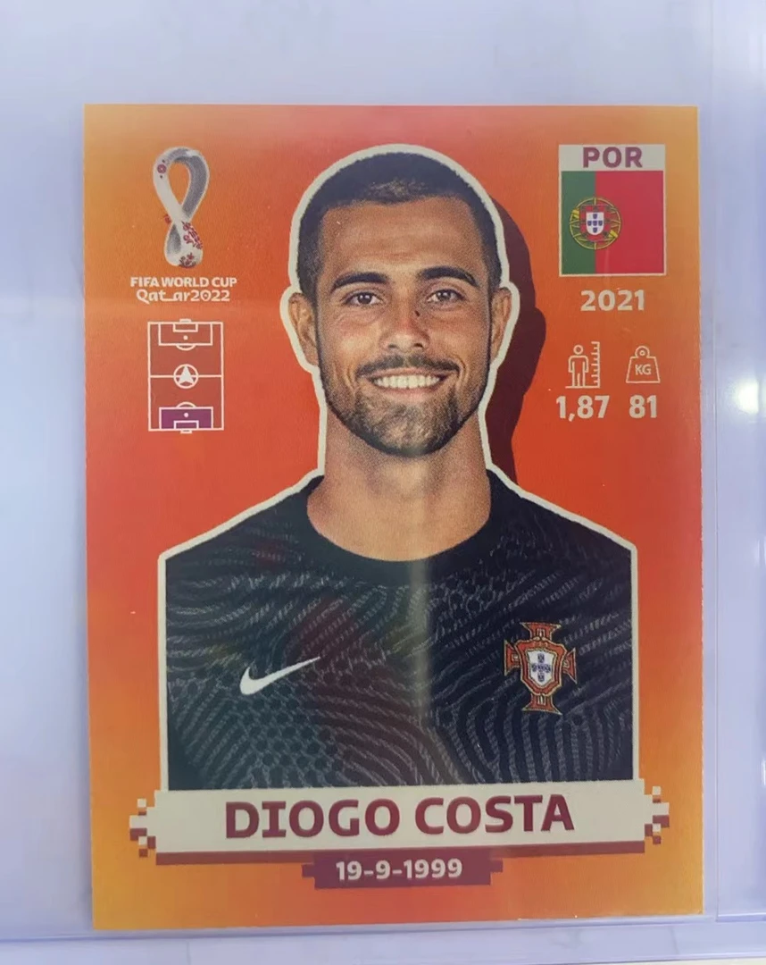 Costa贴纸球星卡一张