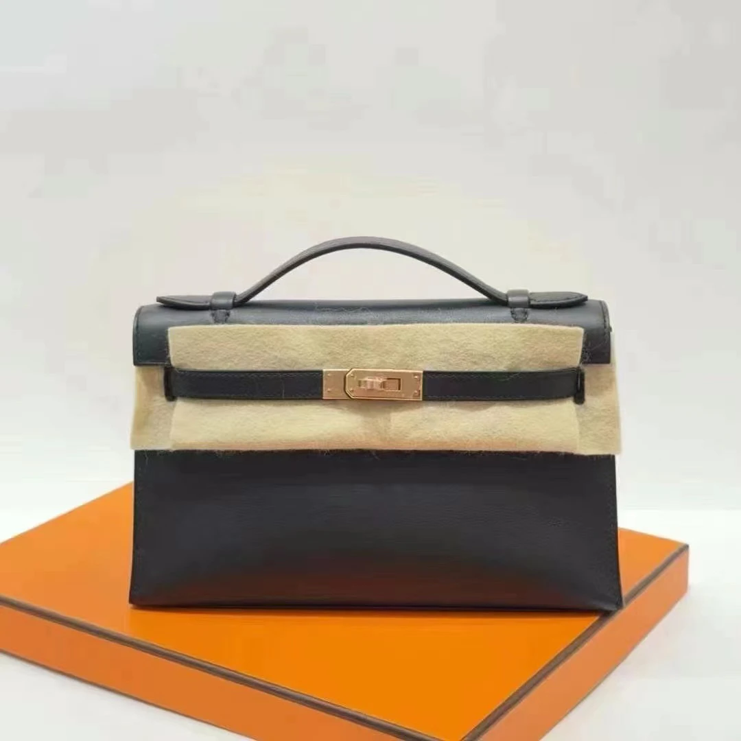 99新 Hermes/爱马仕 minikelly一代 玫瑰金 U刻