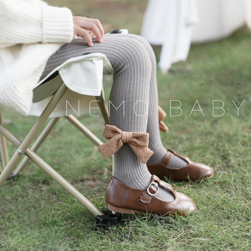 儿童连裤袜春秋新品韩国潮范公主蝴蝶结打底裤女童宝宝连裤袜